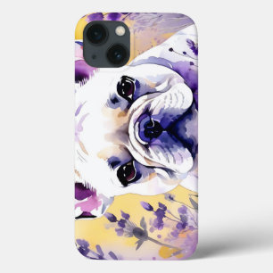 Filhote de Cachorro com flores silvestres
