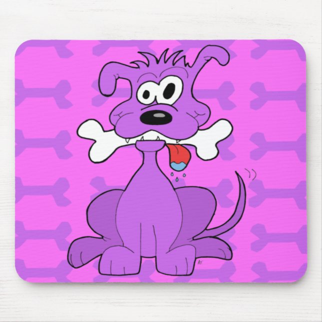 Filhote de cachorro roxo Mousepad (horizontal) (Frente)