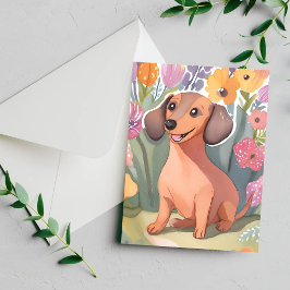 Filhote de Dachshund | Cartão de Pet de Cachorro e