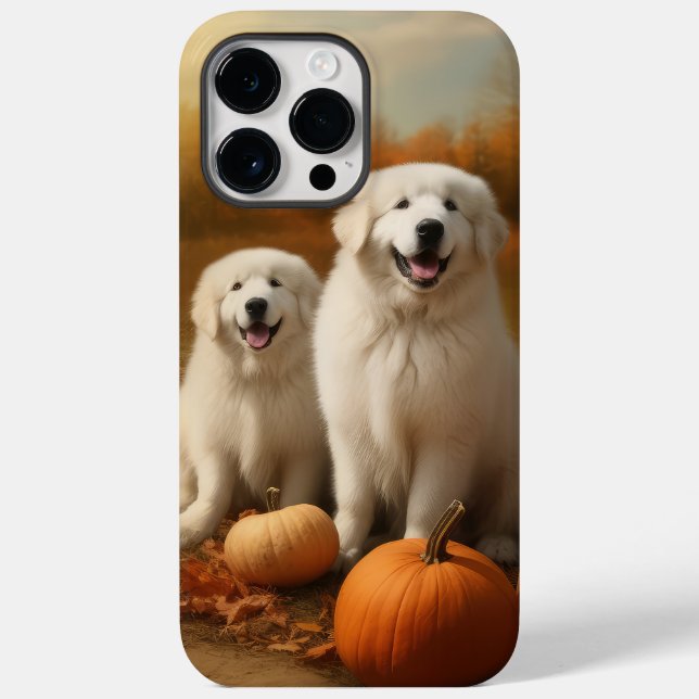 Filhote de Great Pyrenees Delícia de Outono Abóbor (Verso)