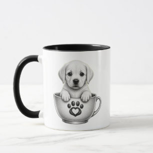 Filhote Labrador Retriever Xícara de Chá