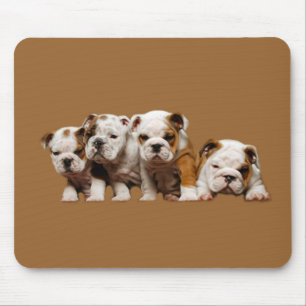 Filhotes de cachorro Mousepad do buldogue