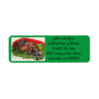 filhotes de cores d'água etiquetas de endereço de