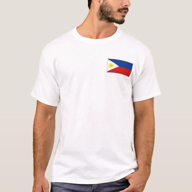 Filipinas embandeiram e traçam o t-shirt (Frente)