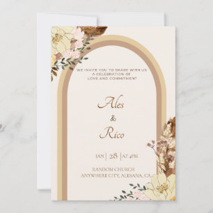 Filipiniana Filipino Casamento Convite Boho