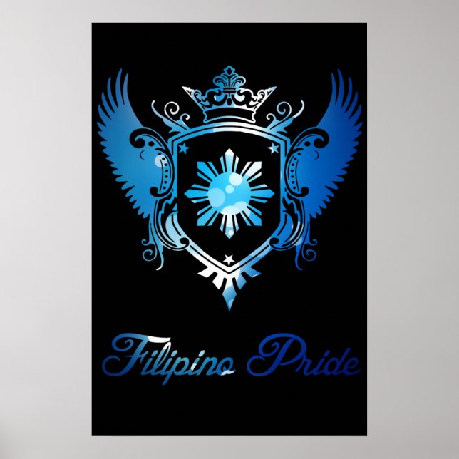 Filipino Pride Crest Poster (Frente)
