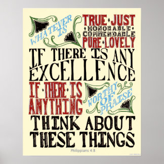 Filipinos 4:8 poster