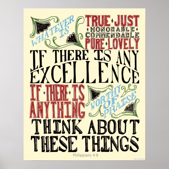 Filipinos 4:8 poster (Frente)