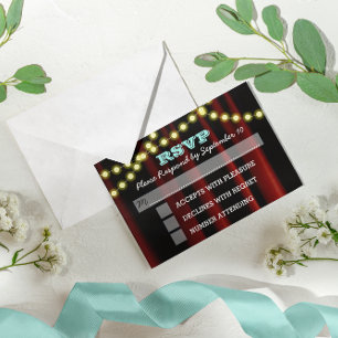 Filme Luz Aqua Bat Mitzvah RSVP Card
