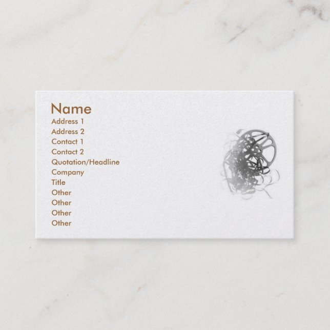 Filme nº 1 Cartão de visita (Frente)