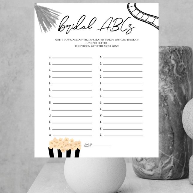 Filme Noir - Chuveiro de Noiva - Jogo ABCs de Noiv (Criador carregado)