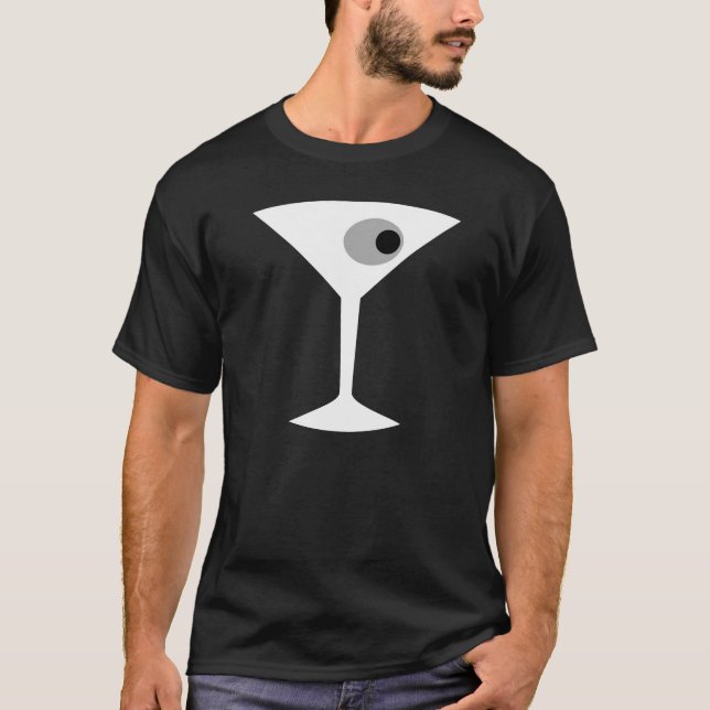 Filme Noir Martini Glass T-Shirt (Frente)
