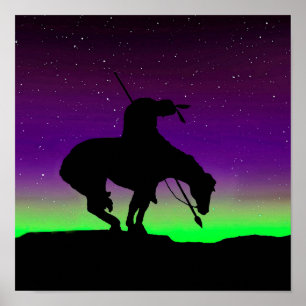 Fim da trilha Sihouette com Poster do céu noturno