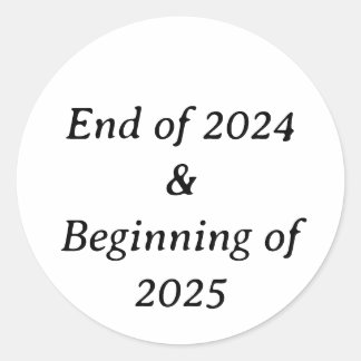 Fim de 24 e início de 25 adesivos redondos clássic