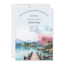 Fim de semana do Lago Bachelorette Convite e Itine