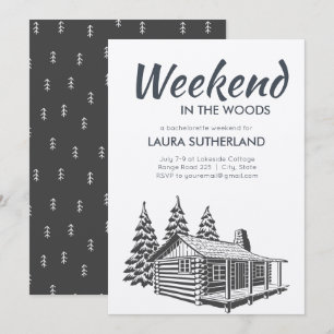 Fim de semana no Convite de festas Woods
