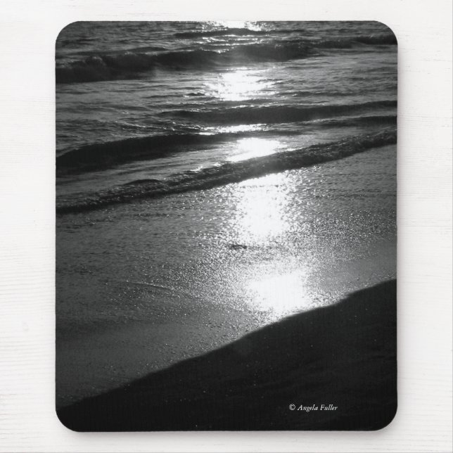 Fim do dia em Dog Beach B/W Mousepad (Frente)