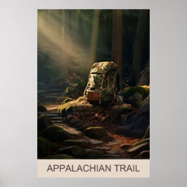 Fim do dia na Poster de Trilha Appalachian