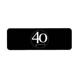 Fim do Partido da Etiqueta de aniversário de 40 a