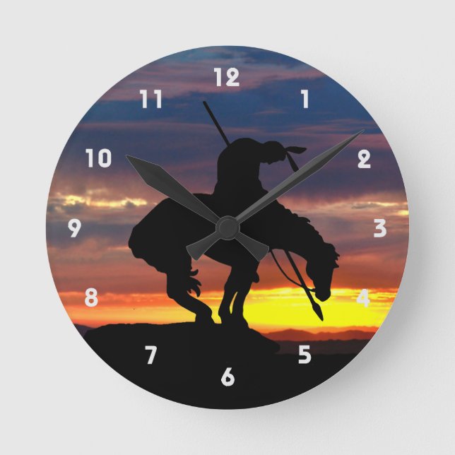 Fim do Relógio de Parede Silhueta de Trilha (Frente)