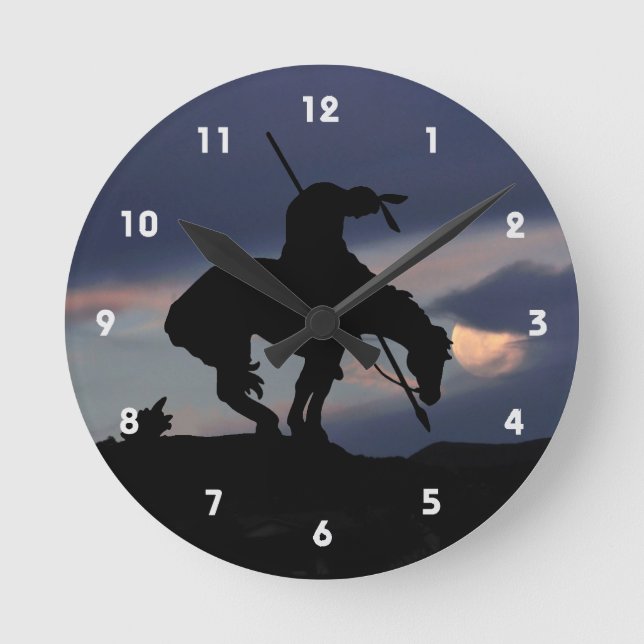 Fim do Relógio de Parede Silhueta de Trilha (Frente)