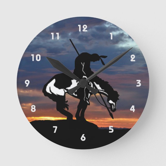 Fim do Relógio de Parede Silhueta de Trilha (Frente)