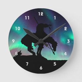 Fim do Relógio de Parede Silhueta de Trilha