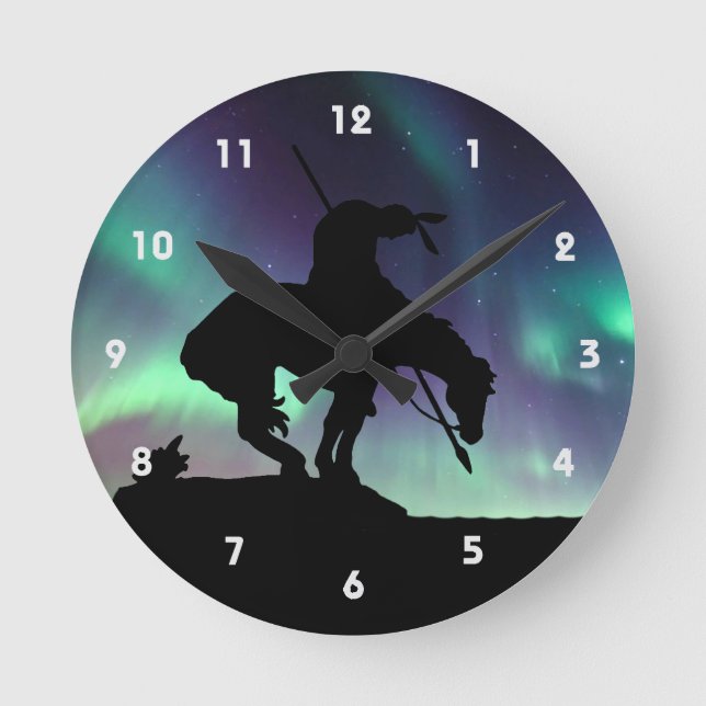 Fim do Relógio de Parede Silhueta de Trilha (Frente)