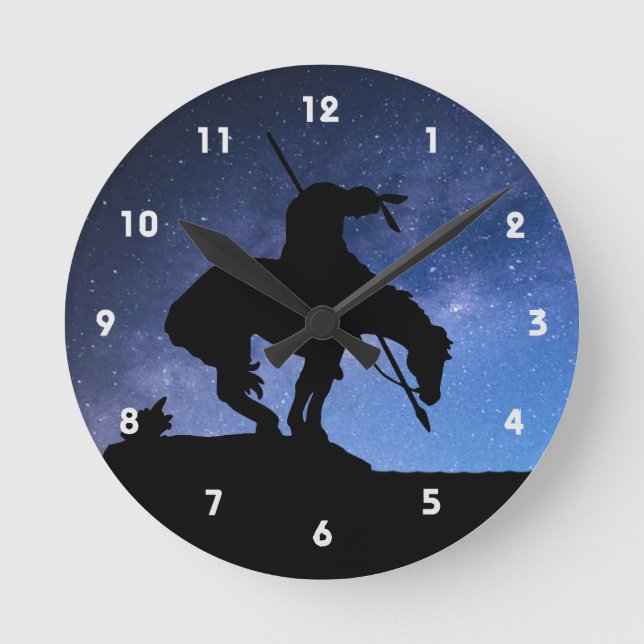 Fim do Relógio de Parede Silhueta de Trilha (Frente)