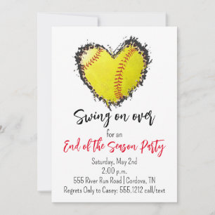 Fim do Softball do Convite de festas da temporada