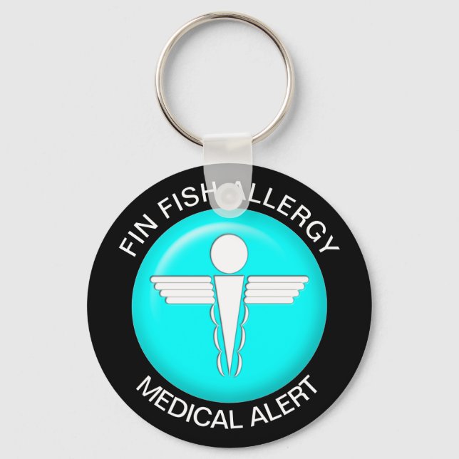 Fin Fish Allergy Chaveiro (Frente)