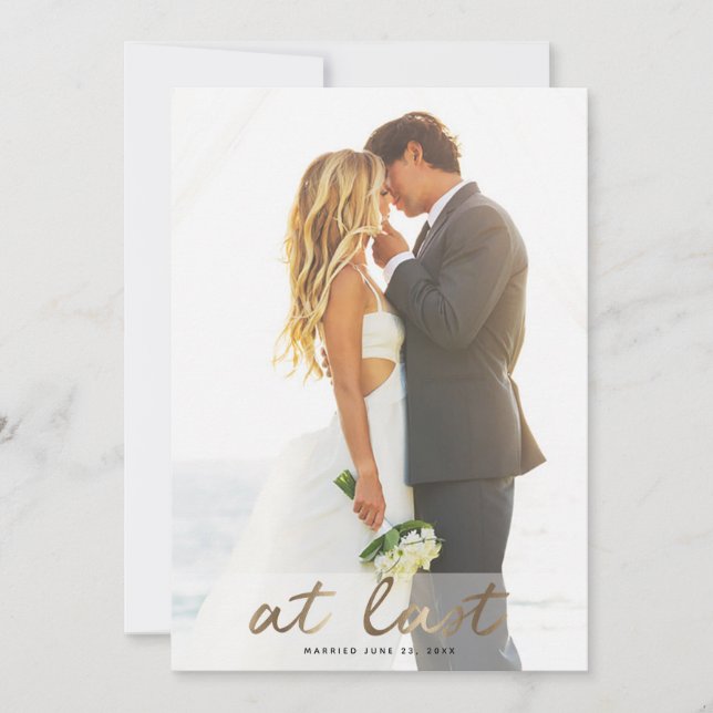 Finalmente, Anúncio e Convite de Casamento (Frente)