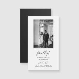 Finalmente Fotografia Ímã Casamento Salve A Data