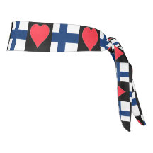Finlândia Flag Heart Love Patterno Finlandês Orgul
