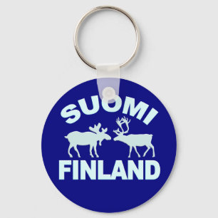 Finlândia Moose & Reindeer chaveiro