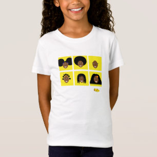 Fino eu amo meu amarelo do t-shirt do cabelo