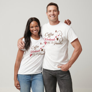 Fins de semana, Café e Poodles Unisex T-shirt