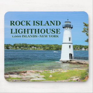 Fio de Luz de Rock Island, New York Mousepad