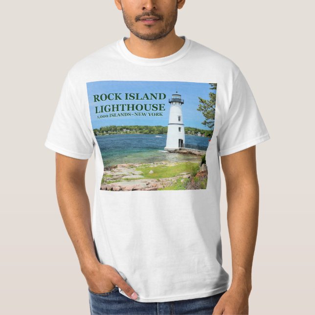 Fio de Luz Rock Island, Nova York T-Shirt (Frente)