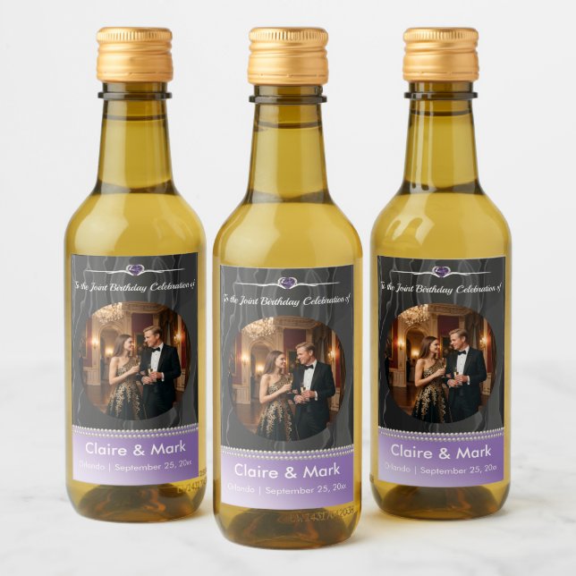 Fio de Pérolas de Aniversário Conjunto Roxas Reais (Garrafas)
