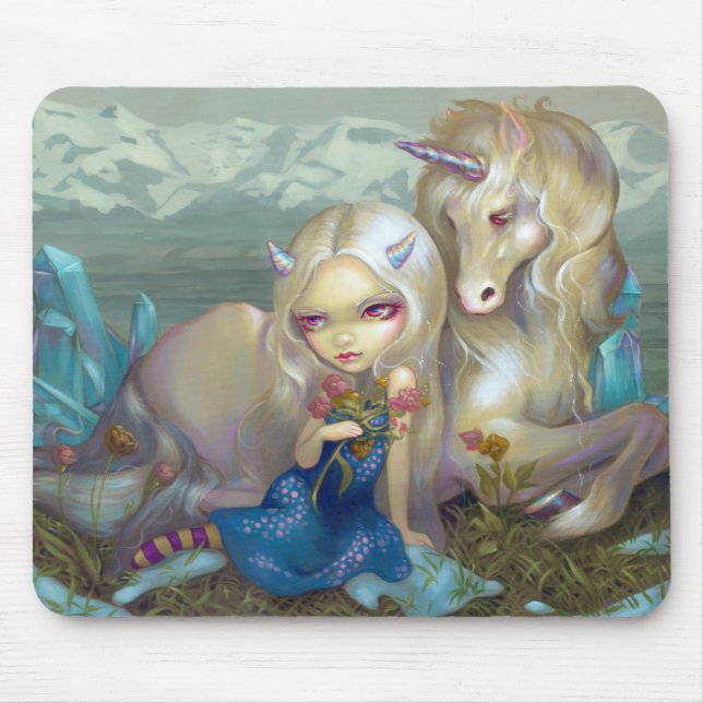 "Fiona e o unicórnio" Mousepad (Frente)