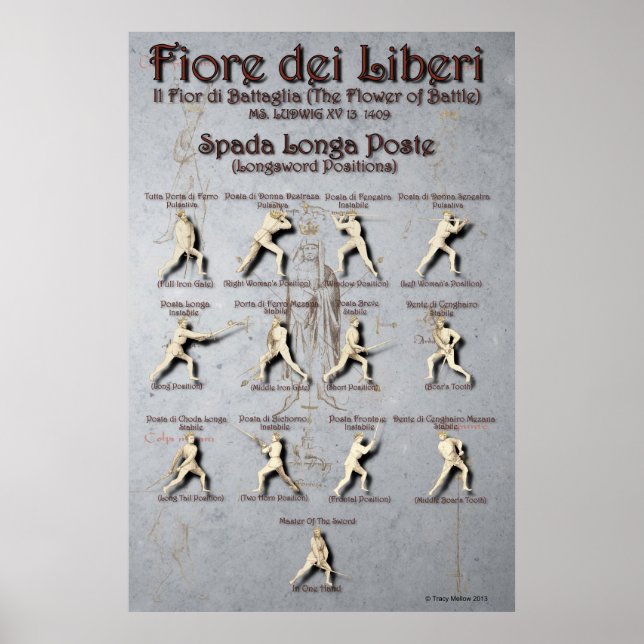 Fiore Longsword Poste Poster (Frente)