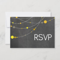 Fios Elegantes RSVP quadro de giz amarelo