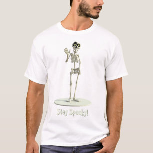 Fique Assustador! Camiseta de esqueleto estilo des