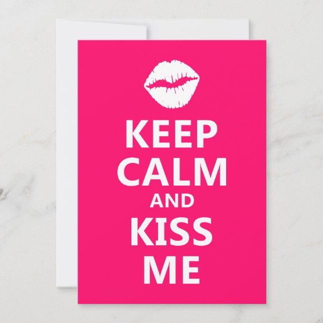 Fique calmo e beije-me (Frente)