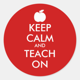 Fique calmo e ensine adesivos com ícone de maçã