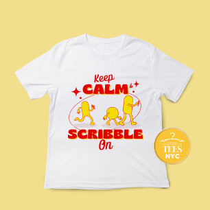Fique Calmo E Escrivado Na T-shirt Unisex Do Autor