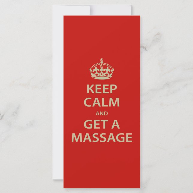 Fique calmo e faça uma massagem (Frente)