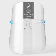 Fique calmo e lave suas mãos Cinza