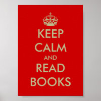 Fique calmo e leia livros poster